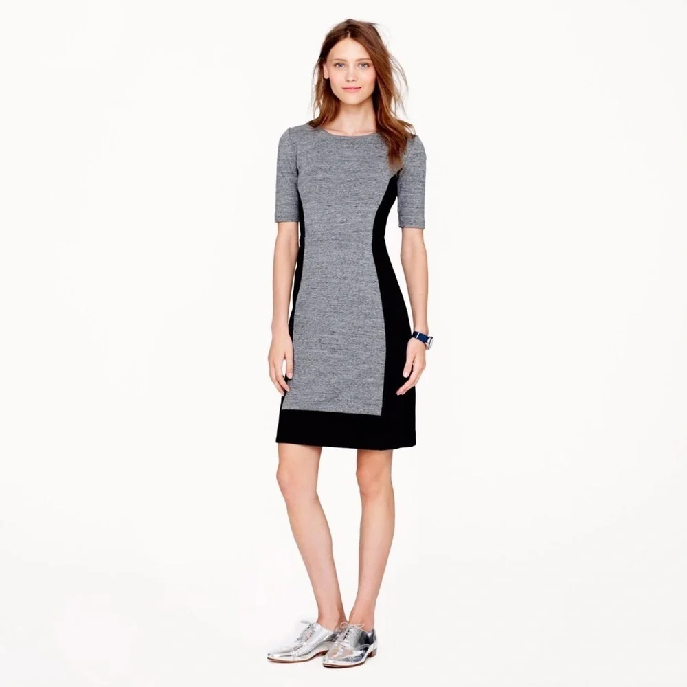 NWT J. Crew black and gray dress. Size 10